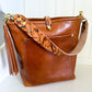 Bennett Bucket in Miel Cuoio Italian Leather w/Candy Strap