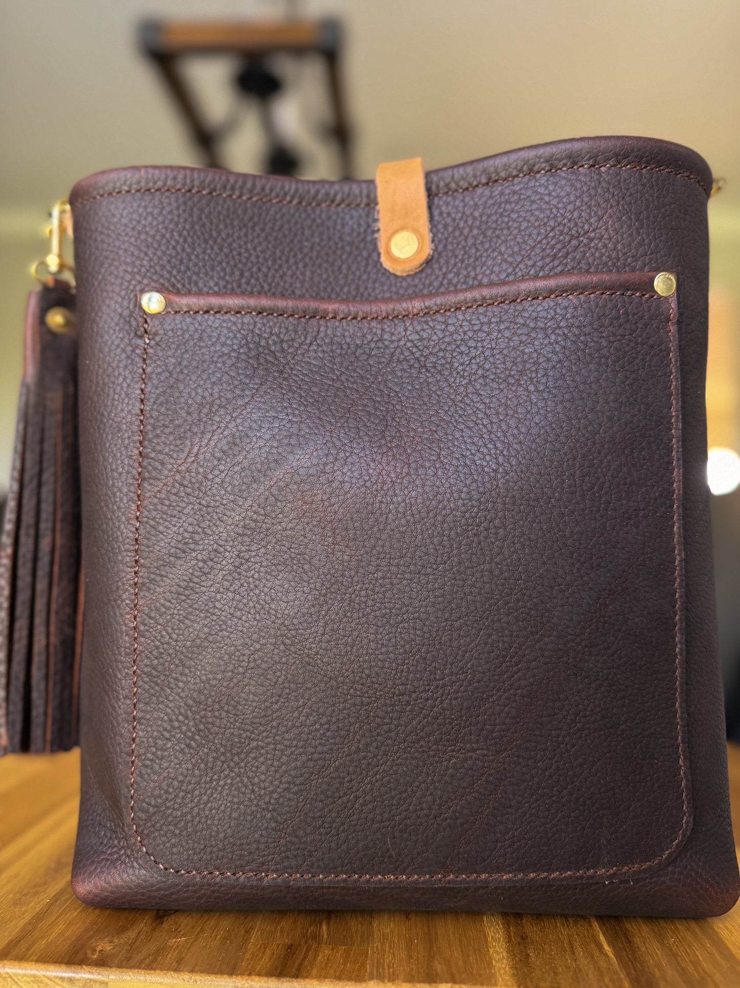 Bennett Bucket in Espresso Kodiak Full Grain Leather