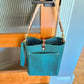 Bennett Bucket in Peacock Full Grain Bison Leather