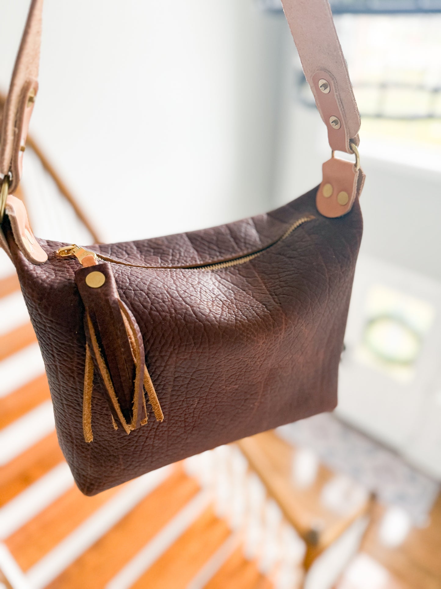 NEW Heidi Hobo Sling in Maple Cherry Shrunken Bison