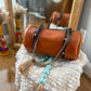 Bren Barrel in Toffee Vegetable Tanned Leather
