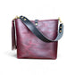 Hobo Bucket in Plum Noir Horween Horse Leather