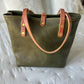 Classic Tote in Olive Italian Vachetta