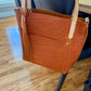 East West Tote in Tawny Full Grain Leather with foot/base