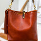 Hobo Bucket in Dark Ginger Vachetta