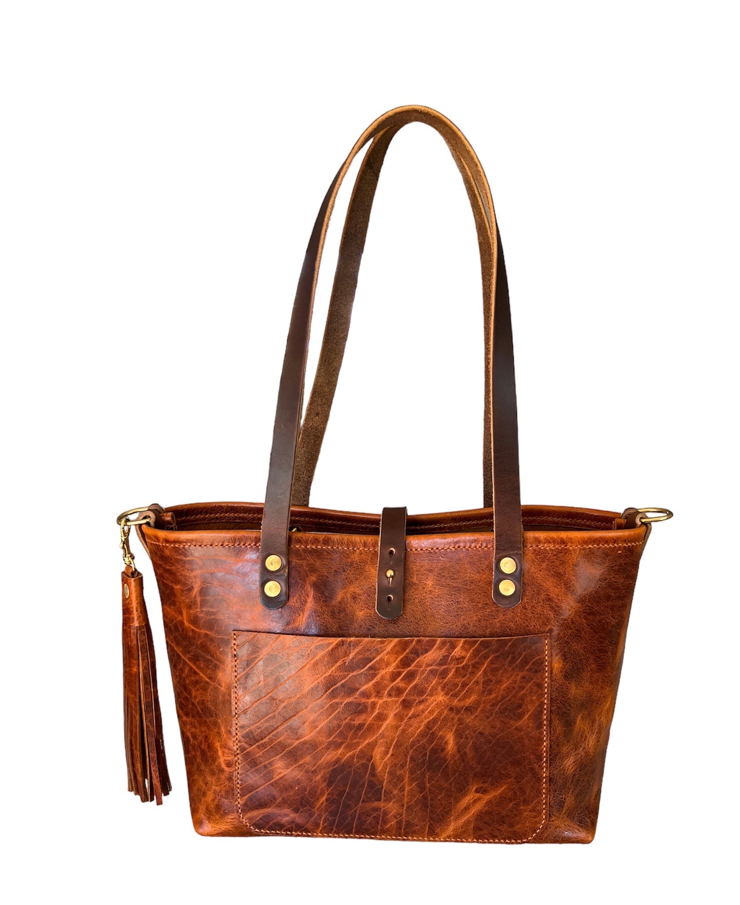 East-West Tote in Maple Glazed Bison