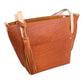 East West Tote in Tawny Full Grain Leather with foot/base