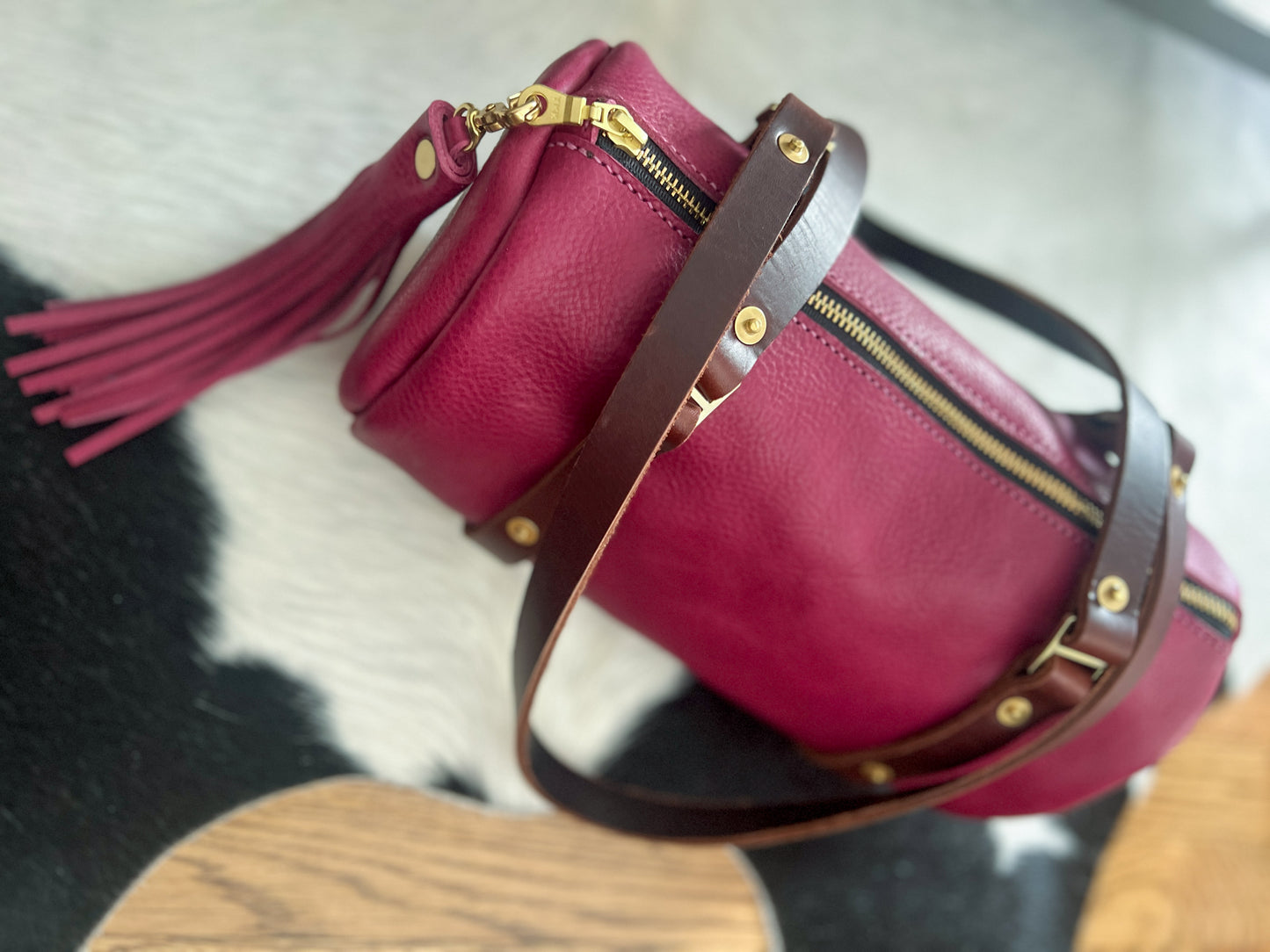 Bren Barrel in Vachetta Lilac