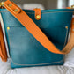 Bennett “shorty” Bucket in Turquoise Vachetta
