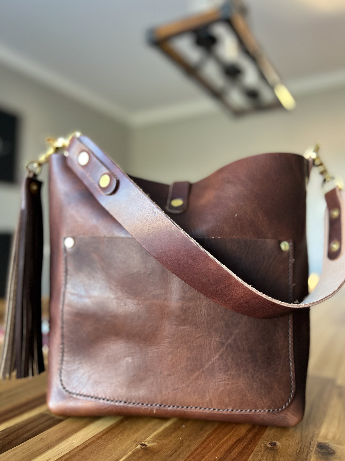 Bennett “shorty” Bucket in Brown Nut Derby Horween