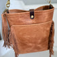 Western Bennett Bucket in Horween Natural Derby w/fringe