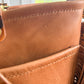 Western Bennett Bucket in Horween Natural Derby w/fringe and Candy Strap