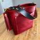 Bennett Bucket in Red Persian Horween Cypress Leather