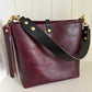 Hobo Bucket in Plum Noir Horween Horse Leather