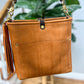 Bennett “shorty” Bucket in Italian Biscotti Vegetable Tanned Leather