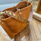 Hobo Bucket in Italian Honey Saffron Vegetable Tan w/Candy Strap