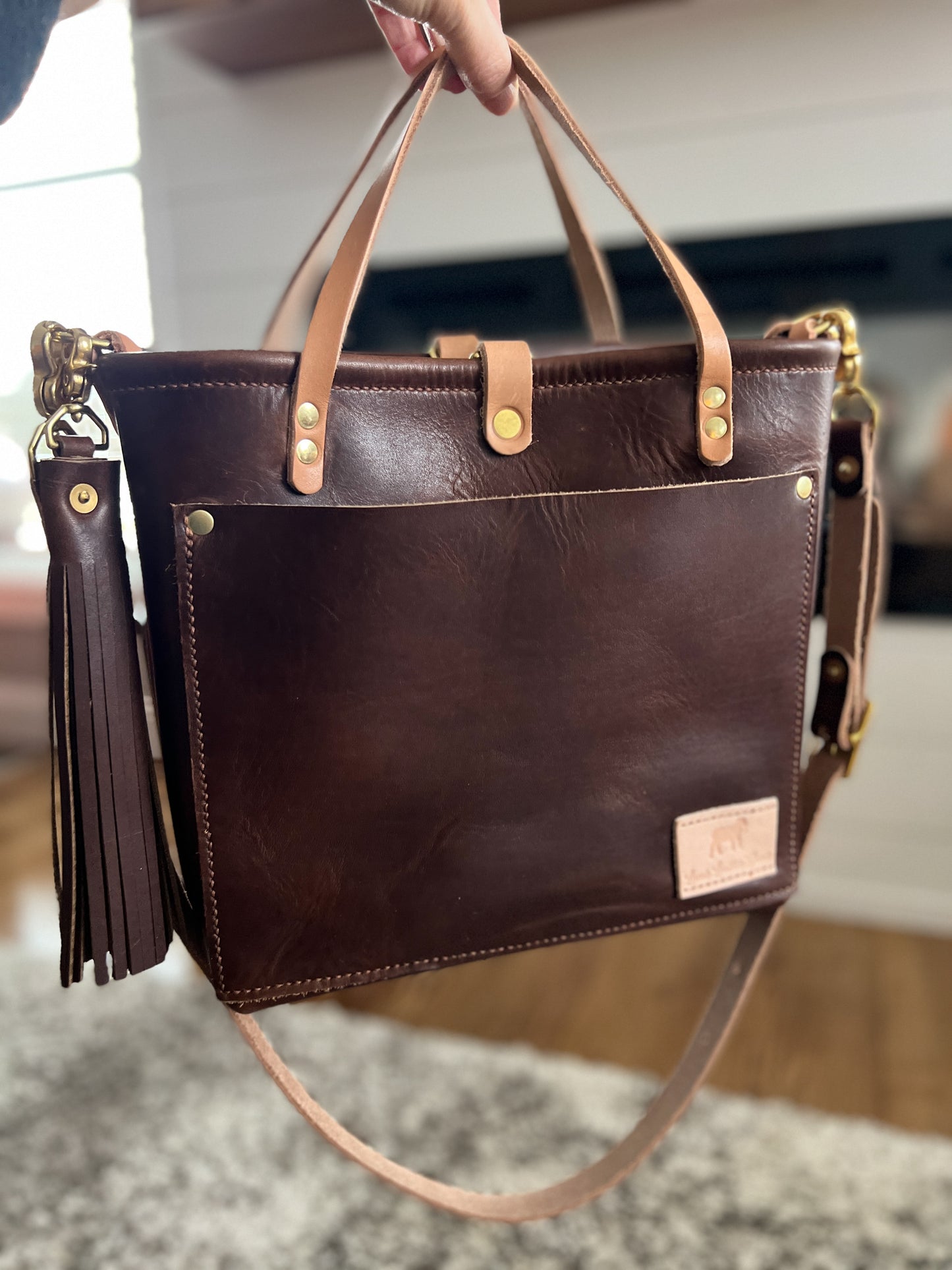 Brookie Medium Crossbody in Horween Nut Brown