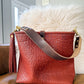 Hobo Bucket in Chestnut Full Grain Bison Leather