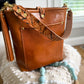 Bennett Bucket in Miel Cuoio Italian Leather w/Candy Strap