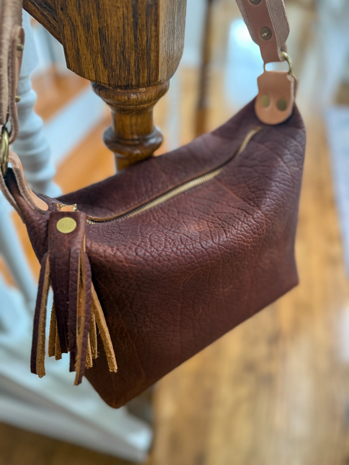 NEW Heidi Hobo Sling in Maple Cherry Shrunken Bison