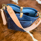 Bennett Bucket in Horween Cobalt Derby Veg Tan Leather