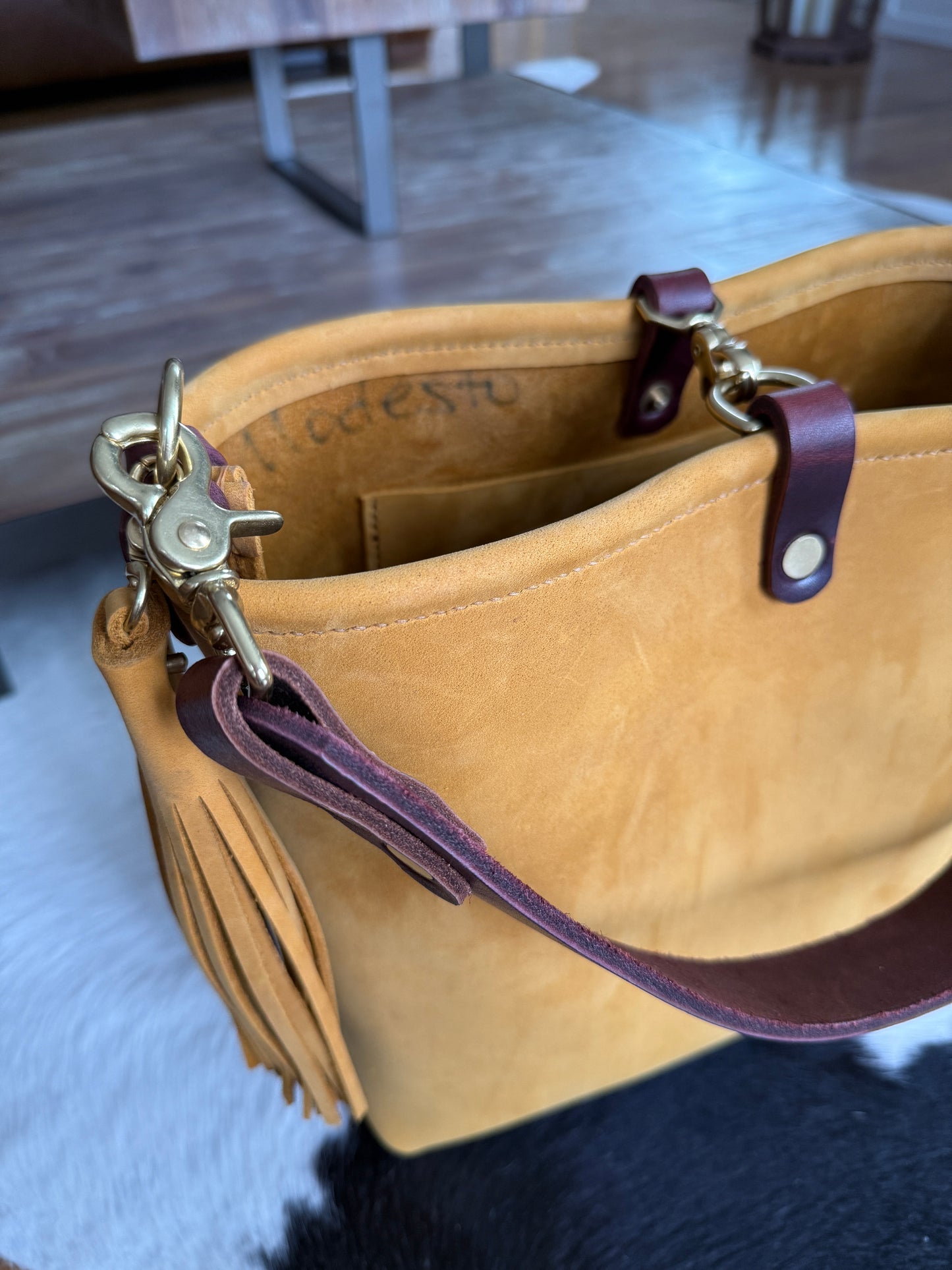 Hobo Bucket in Wheat Modesto Horween Leather