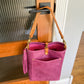 Bennett Bucket in Electric Pink Full Grain Leather