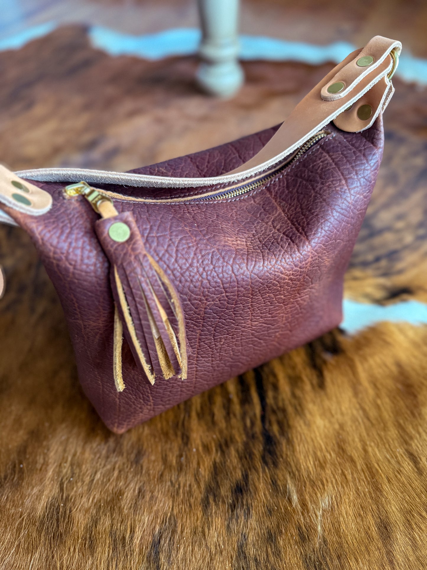 NEW Heidi Hobo Sling in Maple Cherry Shrunken Bison