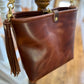 Hobo Bucket in Horween Brown Nut Dublin w/Candy Strap
