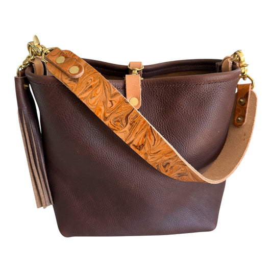 Hobo Bucket Horween Chocolate Full Grain Leather