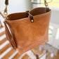 Hobo Bucket in Light Natural Horween Derby
