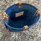 Bennett Bucket in Italian Denim Blue Vachetta Leather