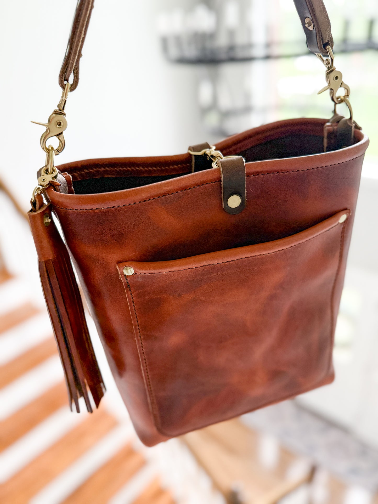 Bennett Bucket in Horween English Tan Derby