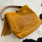 Bennett Bucket in Goldenrod Full Grain Bison