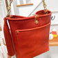 Bennett Bucket in Brick Bison Full Grain Leather w/Candy Strap