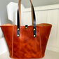 Large Shopper Tote in Horween English Tan Derby Leather