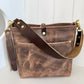 Bennett “shorty” Bucket in Horween Krypto Vetiver Leather