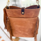 Western Bennett Bucket in Horween Natural Derby w/fringe