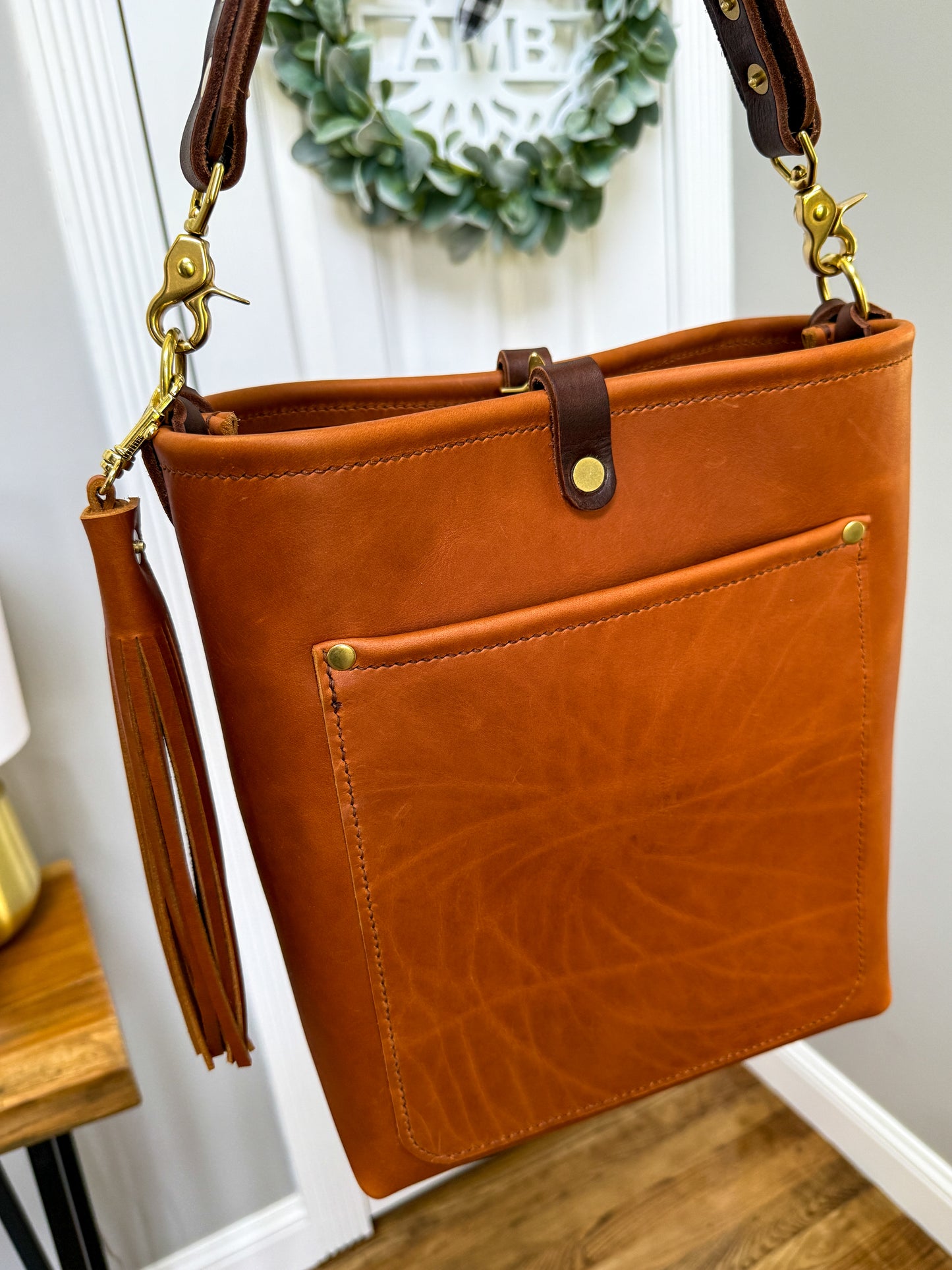 Bennett Bucket in Tawny Full Grain Leather
