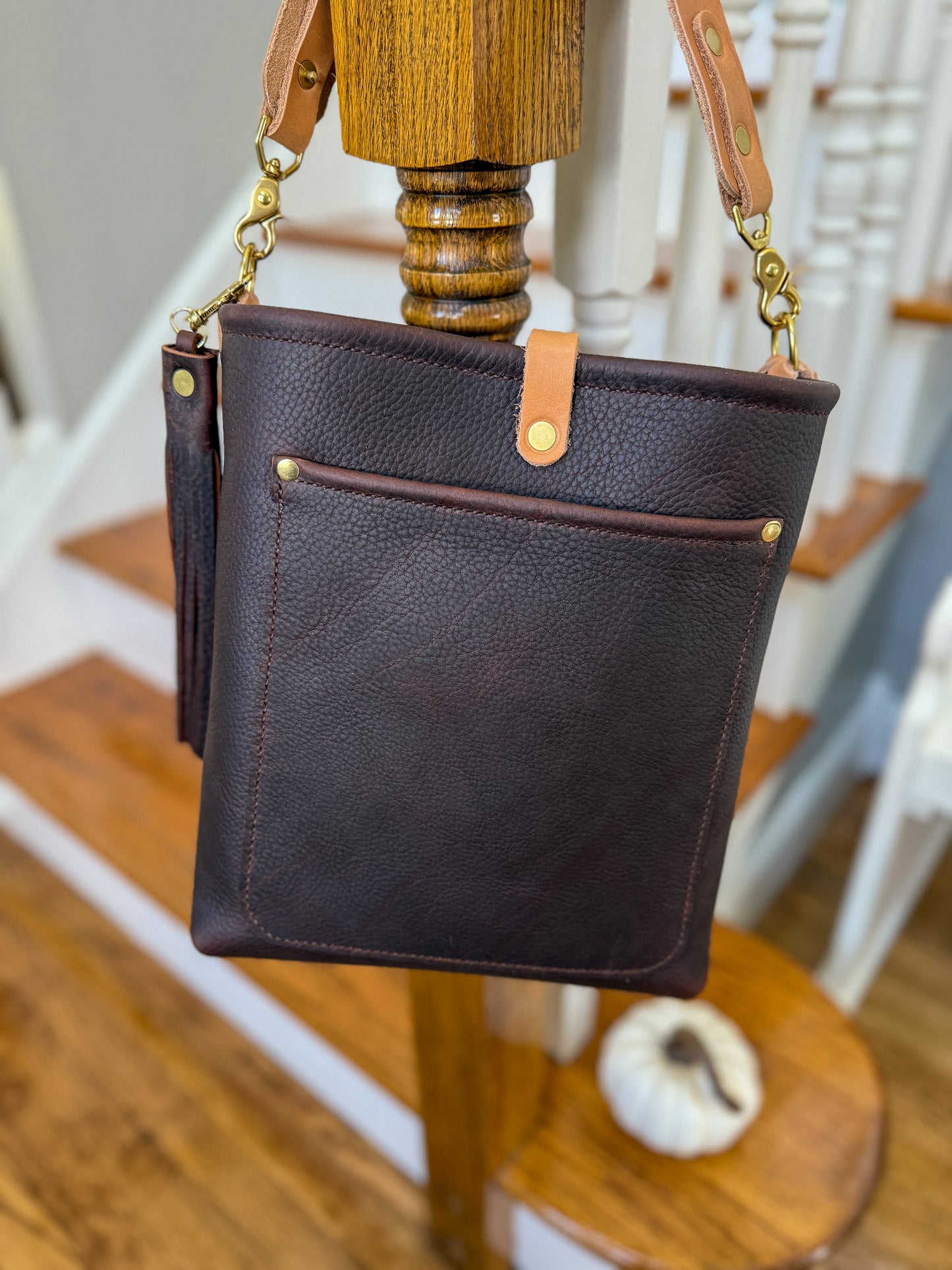 Bennett Bucket in Espresso Kodiak Full Grain Leather