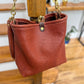 Hobo Bucket in Chestnut Full Grain Bison Leather