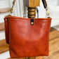 Hobo Bucket in Dark Ginger Vachetta