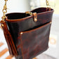 Bennett Bucket in Coffee Full Grain Bison Leather w/Dyed Strap