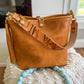 Hobo Bucket in Italian Honey Saffron Vegetable Tan w/Candy Strap