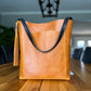 Bennett Bucket in Italian Honey Saffron Vegetable Tanned Leather