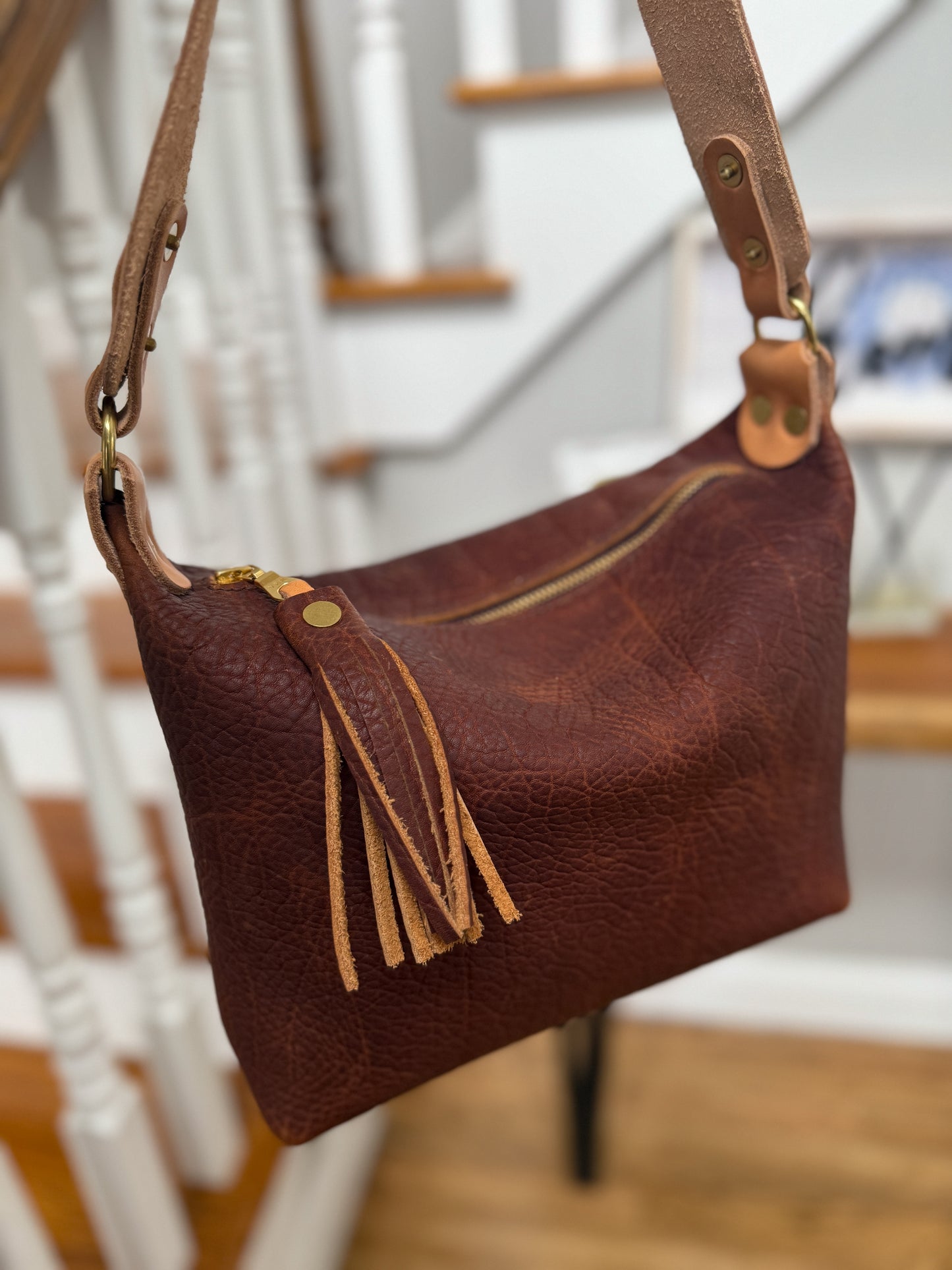 NEW Heidi Hobo Sling in Maple Cherry Shrunken Bison