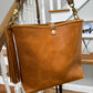 Hobo Bucket in Italian Honey Saffron Vegetable Tan w/Candy Strap