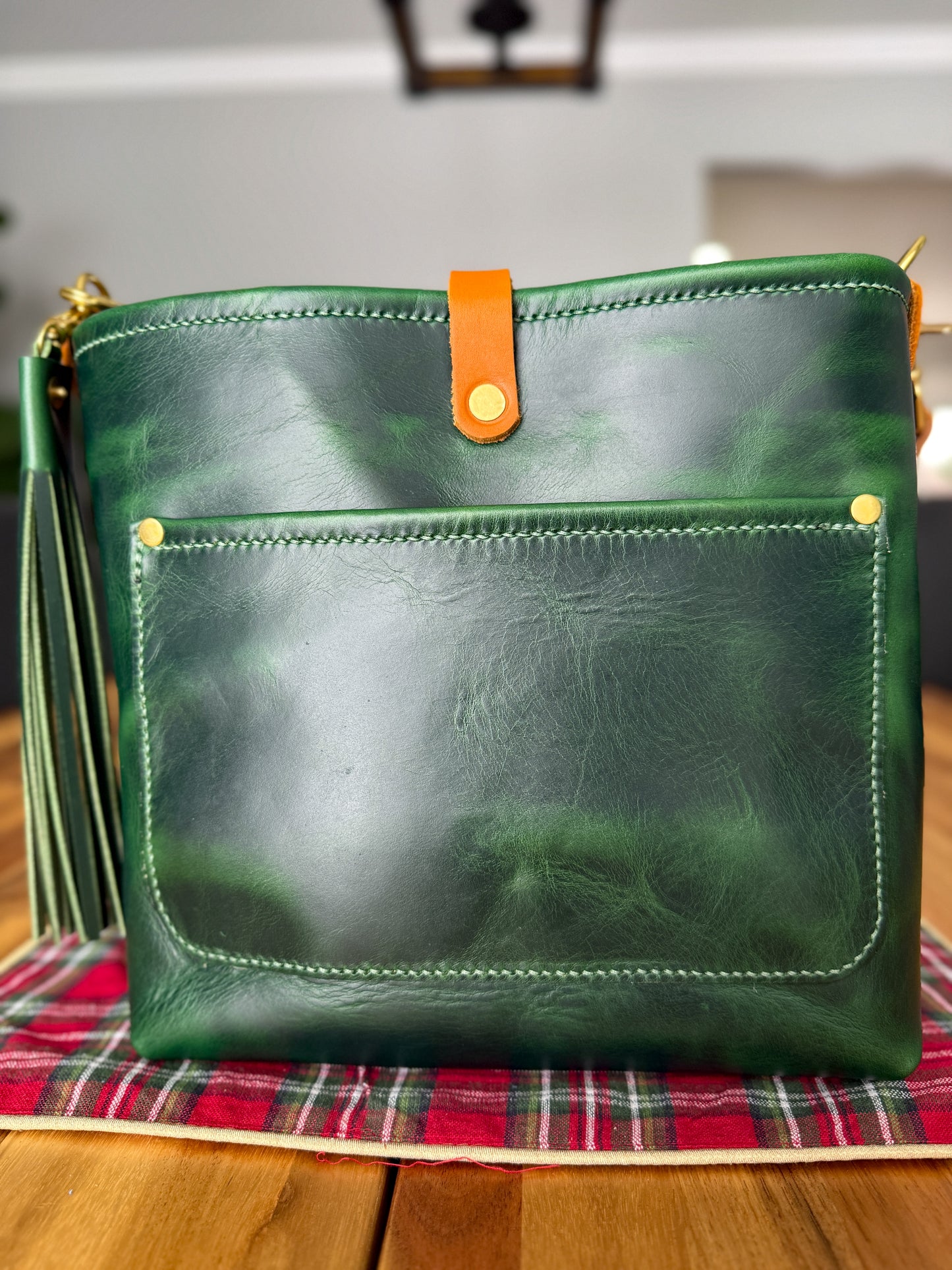 Bennett “shorty” Bucket in Emerald Horween Puttman Leather