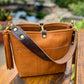 Bennett “shorty” Bucket in Italian Biscotti Vegetable Tanned Leather