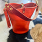 O Ring Bucket Bag in Mandarin Vachetta